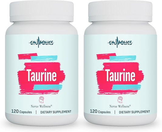 Taurine Supplement 2000mg - Amino Acid Supplement with L-Theanine, Inositol, B6 & B12 - Non-GMO, Gluten-Free, Vegetarian Capsules - 240 Taurine Capsules