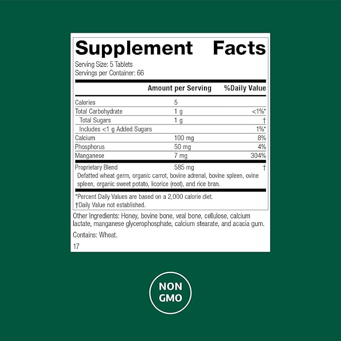 Standard Process Inc. Bio-Dent - Whole Food Supplement for Skin, Muscle, and Bone Health - Calcium, Licorice Root, Manganese, Phosphorus - 330 Tablets