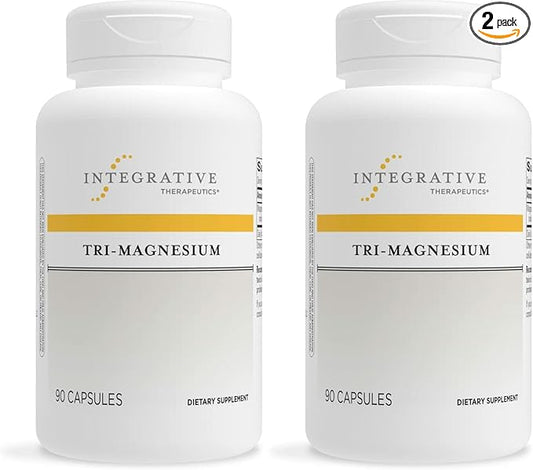 Integrative Therapeutics Tri-Magnesium - Supports Cellular Energy & Energy Metabolism*- Magnesium Supplement for Heart & Nerve Health Support* - Dairy-Free & Gluten-Free - 180 Capsules (180 Servings)