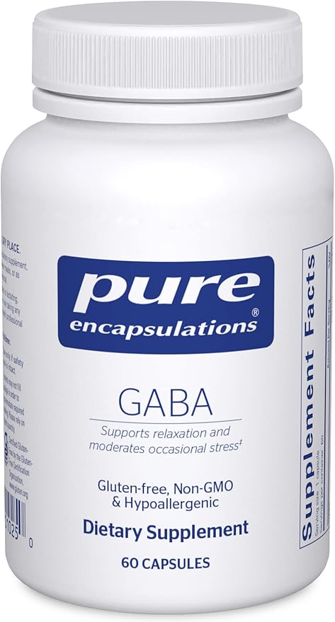 Pure Encapsulations GABA - Supplement to Support Relaxation & Moderation of Occasional Stress - with Premium GABA Amino Acids - 60 Capsules