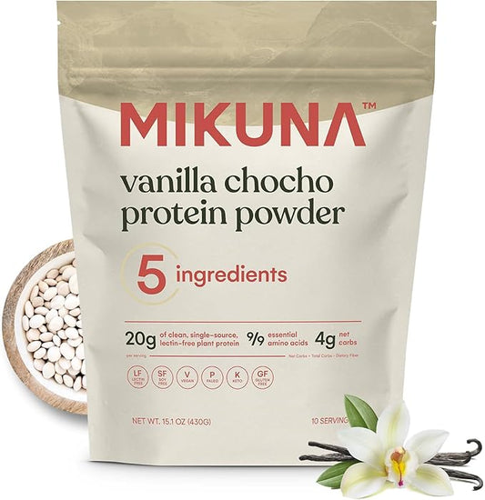 Mikuna Vegan Protein Powder (Vanilla, 10 Servings) - Plant Based Chocho Superfood Protein - Dairy Free Protein Powder Packed with Vitamins, Minerals & Fiber - Gluten, Keto & Lectin-Free