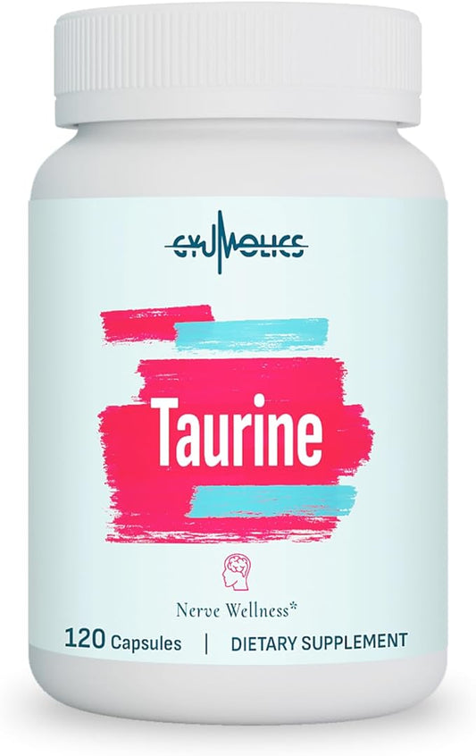 Taurine Supplement 2000mg - Amino Acid Supplement with L-Theanine, Inositol, B6 & B12 - Non-GMO, Gluten-Free, Vegetarian Capsules - 120 Taurine Capsules