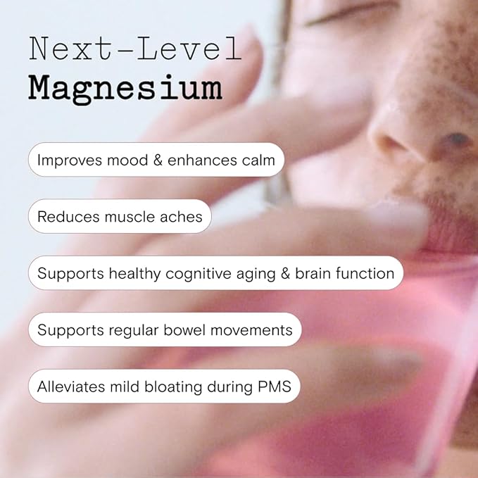 Moon Juice - Magnesi-Om, Berry - Sticks (18 Servings) - Support Brain Health & Rest - Magnesium Powder - L-Theanine - Regularity - Compostable - 100% Traceable - Vegan & Non GMO - 0.14oz