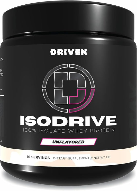 Driven Nutrition ISODRIVE Premium Whey Isolate (1lb, Unflavored)