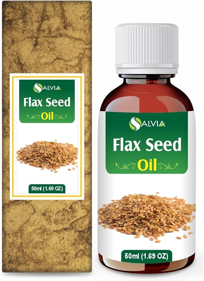Flax Seed Oil 100% Natural Pure UNDILUTED Uncut Carrier Oil (1.69 fl oz)