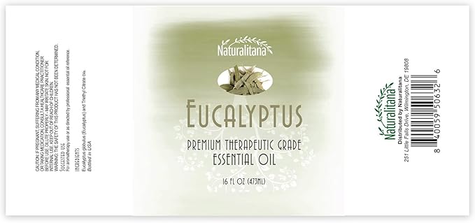 Eucalyptus Essential Oil 16 oz, Therapeutic Grade – Essential Oil for Diffuser, Humidifier, Bath Bombs, Soap & Candle Making