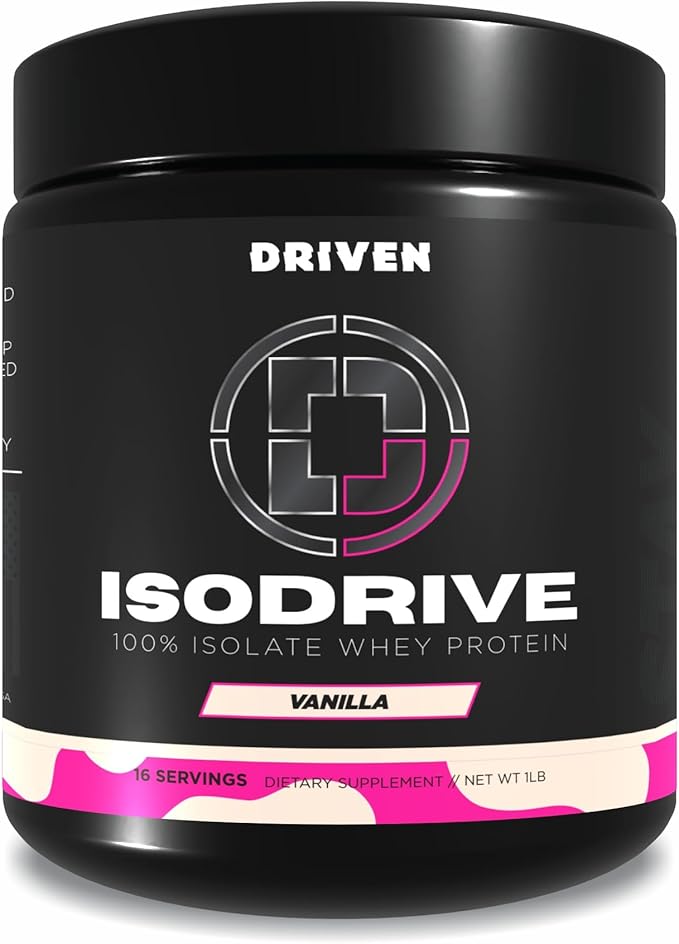 Driven Nutrition ISODRIVE Premium Whey Isolate (1lb, Vanilla)