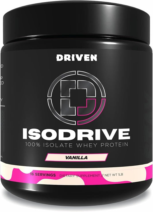 Driven Nutrition ISODRIVE Premium Whey Isolate (1lb, Vanilla)