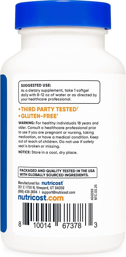 Nutricost Lycopene 50mg Softgels (120 Softgels)
