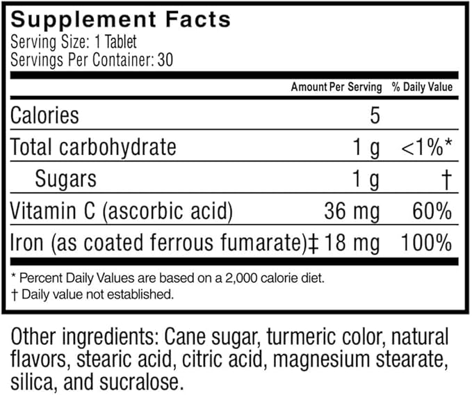 Celebrate Vitamins Iron Supplement with 60mg Iron & Vitamin C – Berry Chewables for Bariatric Patients, Gastric Bypass & Sleeve Gastrectomy Support – 30 Tablets for Post-Surgery Health Maintenance