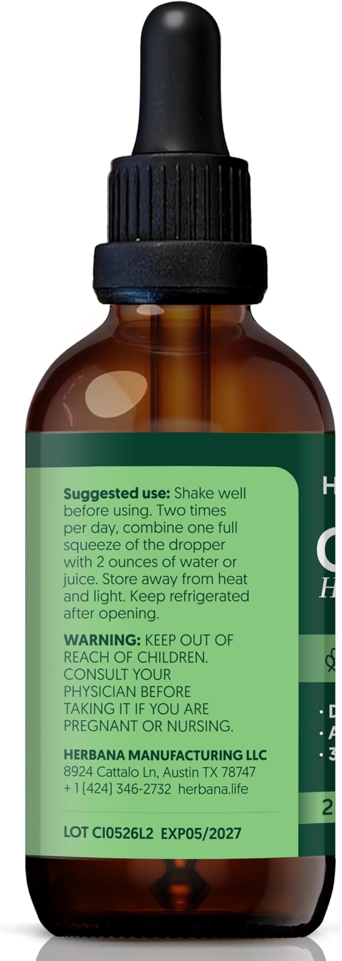 Cilantro Leaf 2 fl oz Liquid Extract - Organic Coriandrum Sativum Drops for Body Cleansing & Detox - Natural Calming Herbal Tincture Supplement for Nervous System