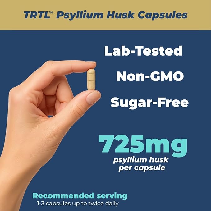 Psyllium Husk Fiber Capsules – 120 ct | Fiber Supplement for Gut Health Support & Digestive Regularity | Packaged & Tested in USA, Non-GMO | 2.2g Fiber per Serving