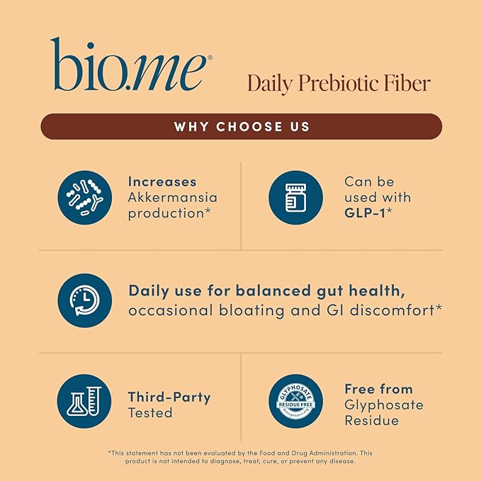 Daily Prebiotic Fiber Powder Chocolate - 7g Per Serving - Soluble & Insoluble Fiber Supplement Powder for Women & Men - Digestive Health & Gut Health - Sugar Free - 30 Servings