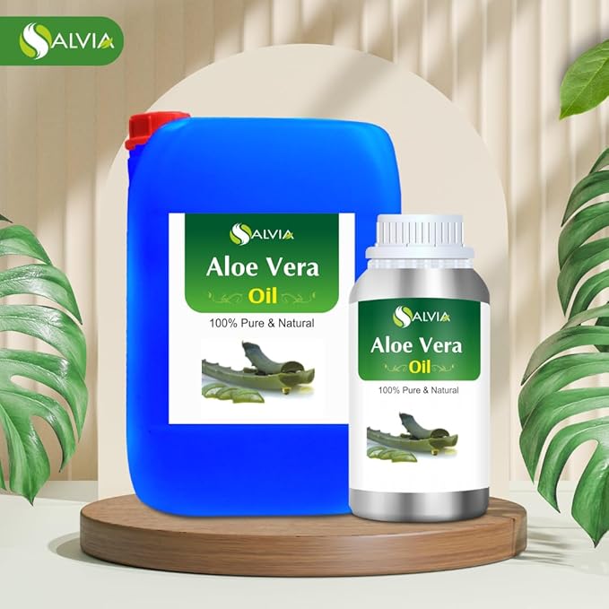 Salvia Aloe Vera Oil (Aloe barbadensis) | Pure & Natural Carrier Oil for Skincare, Hair Care & Massage - 10L/338.14 fl oz