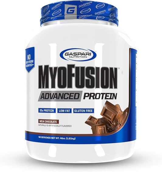 Gaspari Nutrition Myofusion Advanced Protein, Chocolate, 64 Ounce(Packing May Vary), 4 Pound (Pack of 1) (P20865)