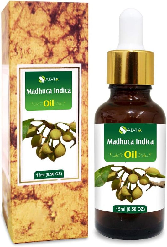 Madhuca Indica Oil (Mahua) 100% Natural & Pure Undiluted Uncut Cold Pressed Carrier Oil Perfect for Aromatherapy Therapeutic Grade - 15 ml with Dropper