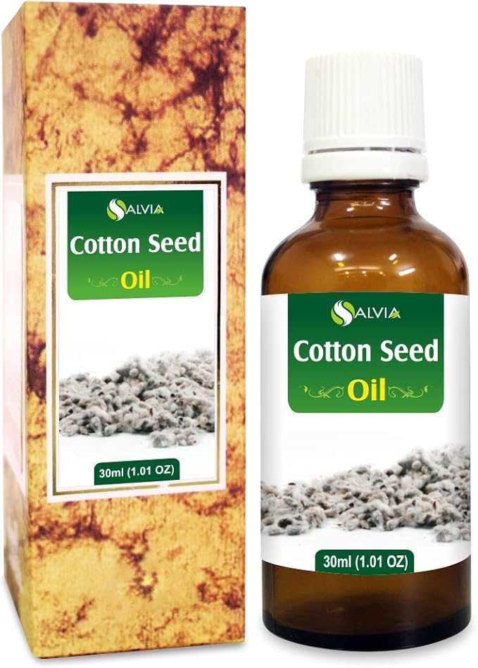 Cotton Seed (Gossypium Herbaceum) Oil Pure & Natural Undiluted Uncut Carrier Oil | Use for Aromatherapy | Therapeutic Grade - 30 ML (1.01 Fl oz)