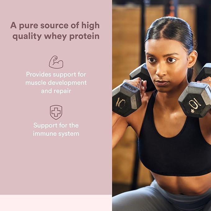 Natural Factors Whey Factors, Grass Fed Whey Protein Concentrate, Aids Muscle Development and Immune Health, Double Chocolate, 12 Oz