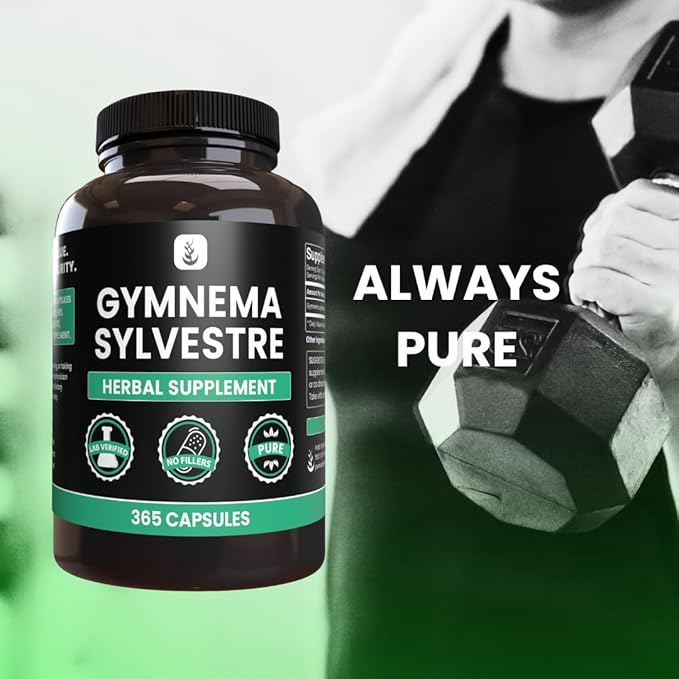 PURE ORIGINAL INGREDIENTS Gymnema Sylvestre (365 Capsules), No Magnesium or Rice Fillers, Always Pure, Lab Verified