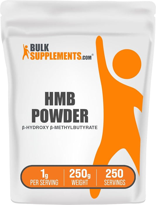 BulkSupplements.com HMB Powder - as Calcium HMB, Beta-Hydroxy Beta-Methylbutyrate - HMB Powder Supplements, Gluten Free - 1g per Serving, 250g (8.8 oz) (Pack of 1)