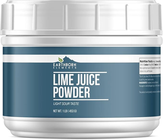 Earthborn Elements Lime Juice Powder 1 lb, Pure & Natural, Delicious Sour Flavor