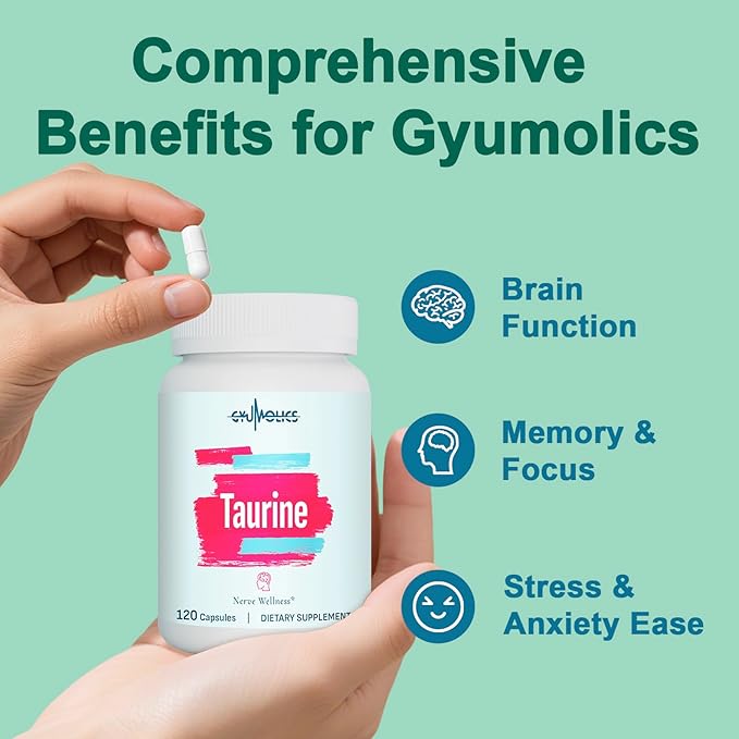 Taurine Supplement 2000mg - Amino Acid Supplement with L-Theanine, Inositol, B6 & B12 - Non-GMO, Gluten-Free, Vegetarian Capsules - 120 Taurine Capsules