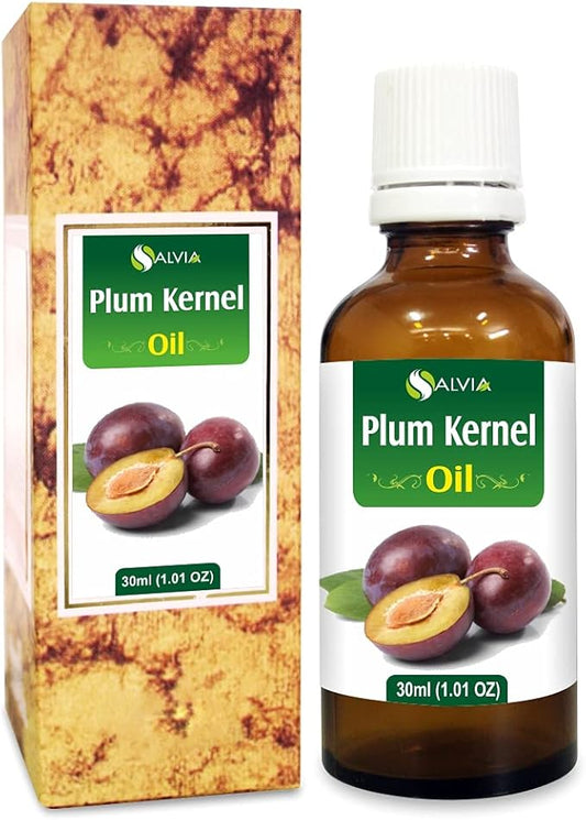 Salvia Plum Kernel Oil (Prunus domestica) 100% Natural & Pure Undiluted Uncut Carrier Oil for Skin & Hair Perfect for Aromatherapy Therapeutic Grade - (30 ML)