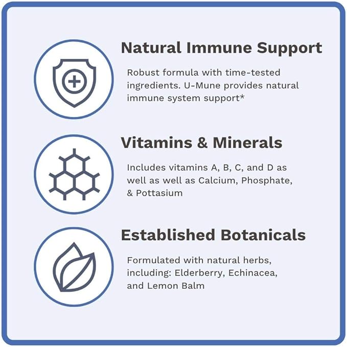 U-Mune | Immune Support w/Elderberry, Echinacea, Oregano | Made in USA | 3rd Party Tested | 60 Capsules