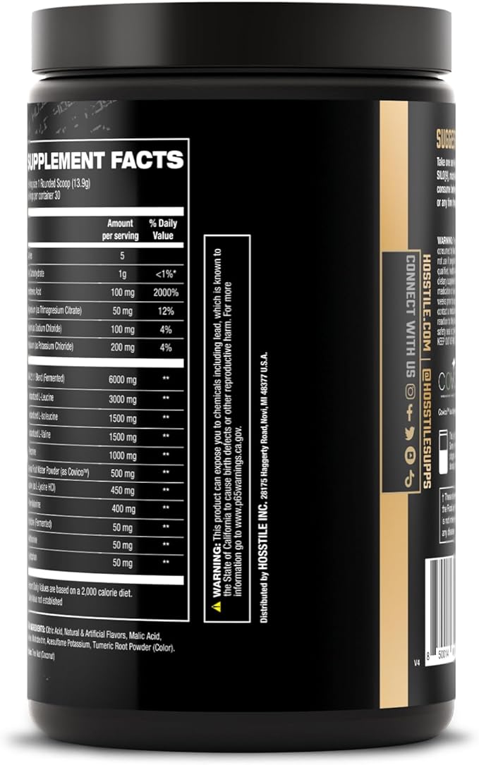 HOSSTILE SILO[9] Essential Amino Acids, EAA & BCAA Powder, Electrolyte Hydration Support, Enhance Muscle Growth & Recovery, Pre or Post Workout Drink, Orange Pineapple, 30 Servings