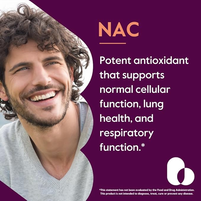 N-Acetyl L-Cysteine (NAC) 600mg Per Capsule (120 Vegetarian Capsules) - No Stearates - Vegan - No Fillers - No Silica - No Gelatin - Gluten Free - Non GMO