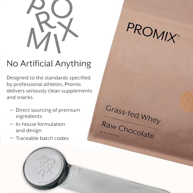 ProMix Nutrition Whey Protein Powder, Chocolate Peanut Butter - Grass-Fed - ­Post Workout Fitness & Nutrition Shakes, Smoothies, Baking & Cooking Recipes - Gluten-Free - 2.5 Pound (Pack of 1)