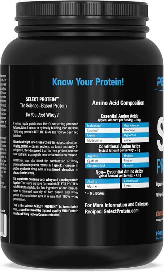 PEScience Select Protein Powder, Whey and Casein Blend, Clean Protein Powder for Women and Men, Low Calorie, Low Carb, Keto Friendly, Gluten Free - Chocolate Truffle - 27 Servings
