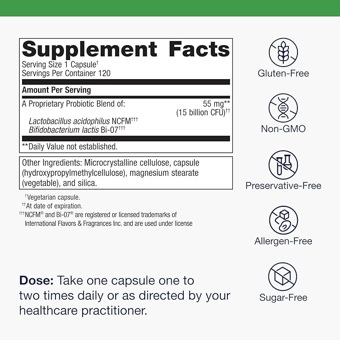Metagenics UltraFlora Balance Probiotic - Shelf-Stable Daily Gut Health Supplement for Digestive & Immune Support* - Non-GMO & Gluten-Free - 30 Capsules