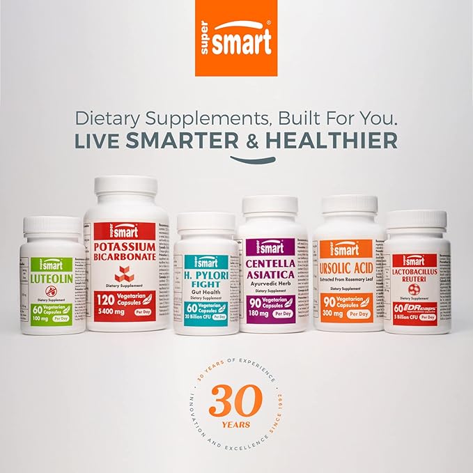 SuperSmart - Zinc Orotate Supplement 100mg per Day (High Absorption) - Enhanced Form | Non-GMO & Gluten Free - 60 Vegetarian Capsules
