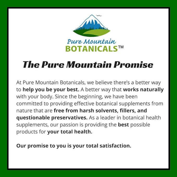 Pure Mountain Botanicals Echinacea Capsules Supplement - Kosher Vegan Caps with 420mg Organic Echinacea Root