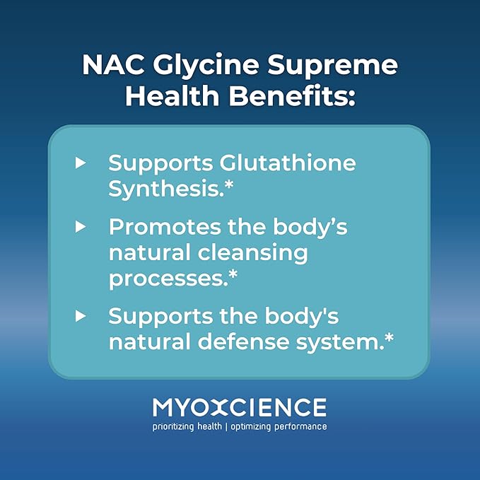 MYOXCIENCE NAC Glycine Supreme | N-Acetyl-L-Cysteine, Glycine, and Taurine Combination (Natural Peach and Pineapple Flavor) (30 Servings)