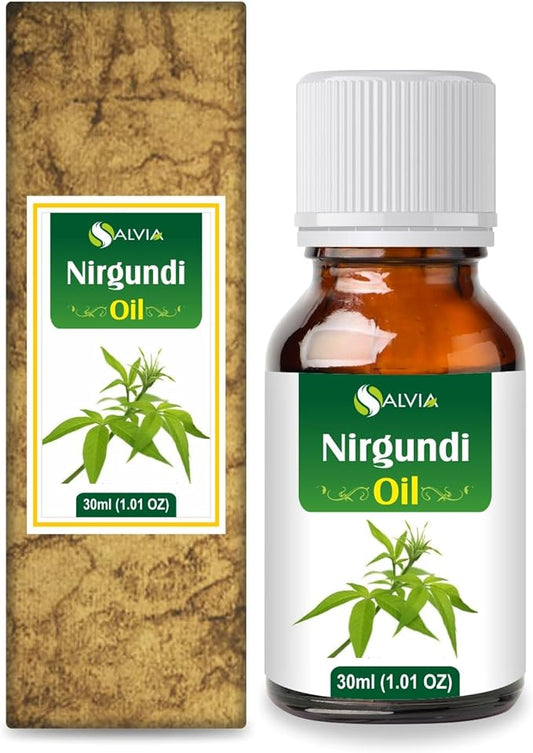 Nirgundi Oil (Vitex negundo) Therapeutic Essential Oil 100% Natural & Pure Undiluted Uncut Cold Pressed Aromatherapy Premium Oil Therapeutic Grade - 30 ML
