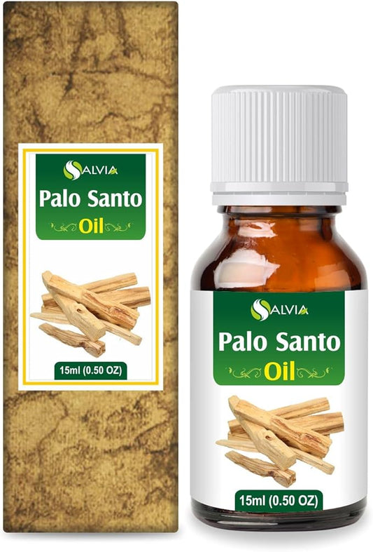 Salvia Palo Santo Essential Oil (Bursera graveolens) 100 Percent Pure & Natural - Undiluted Uncut Therapeutic Grade - Aromatherapy Oil (15ml)