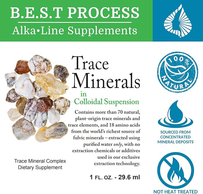 Morter Trace Minerals in Colloidal Suspension (3 Pack) Morter HealthSystem Best Process Alkaline — Nutrient Dense Trace Elements, Fulvic Minerals & Amino Acids
