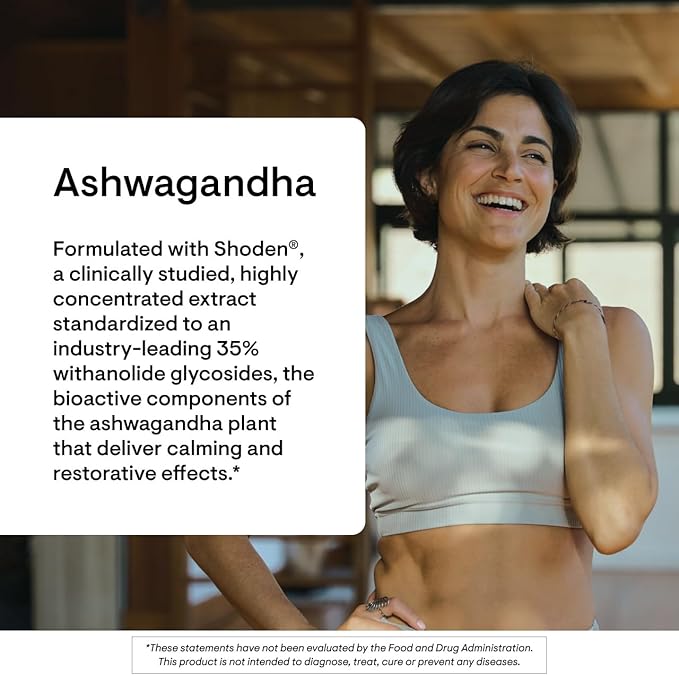THORNE - Ashwagandha - Highly Concentrated Shoden - Calming Stress Support for Women & Men* - Supports Daytime Energy, Mental Clarity & Optimal Immune Function* - 30 Capsules