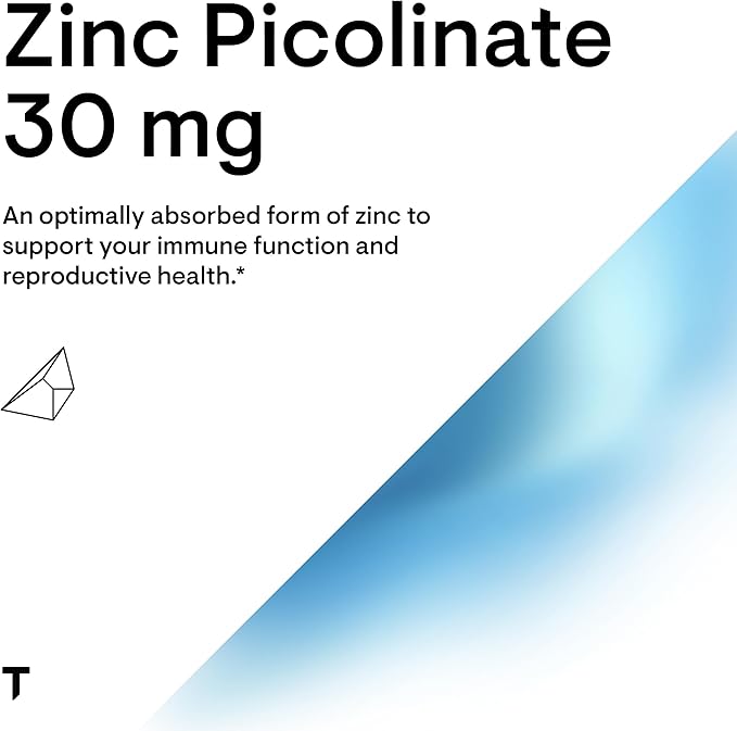 THORNE - Zinc Picolinate 30 mg - Well-Absorbed Zinc Supplement for Growth and Immune Function* - 180 Capsules