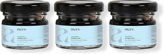 Mars Himalayan Organic Shilajit Resin | Natural Resin Sourced from the Himalayas | Supports Vitality, Energy & Overall Wellness | 45g | Pack of 3