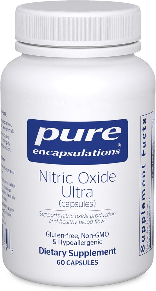 Pure Encapsulations Nitric Oxide Ultra (Capsules) - Supplement Supports Nitric Oxide Production, Healthy Blood Flow & Vascular Health - with L-Citrulline & CranLoad Cranberry Extract - 60 Capsules
