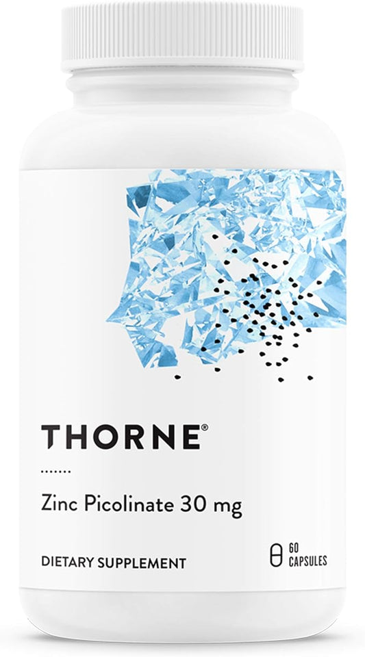THORNE - Zinc Picolinate 30 mg - Well-Absorbed Zinc Supplement for Growth and Immune Function* - 60 Capsules