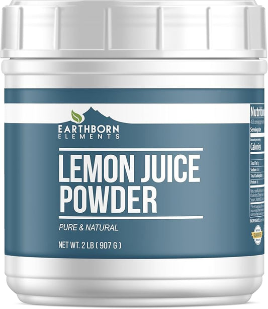 Earthborn Elements Lemon Juice Powder 2 lb, Pure & Natural, Easy Smoothies Mix-In