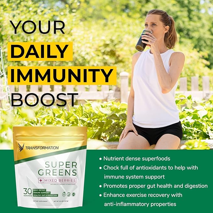 Transformation Vanilla Protein Powder, Super Greens Superfood Green Juice Powder and Performance Insulated Shaker Bottle