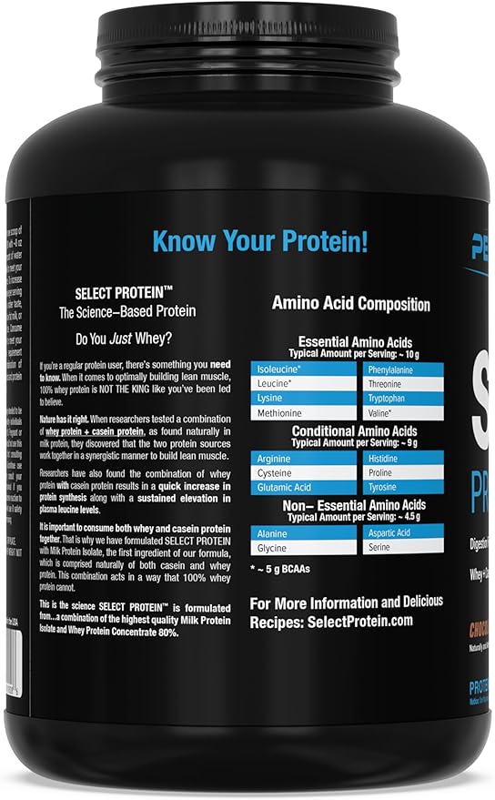 PEScience Select Protein Powder, Whey and Casein Blend, Clean Protein Powder for Women and Men, Low Calorie, Low Carb, Keto Friendly, Gluten Free - Chocolate Truffle - 55 Servings
