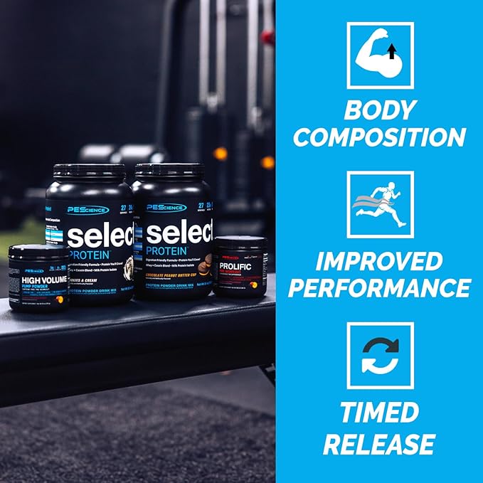 PEScience Select Protein Powder, Whey and Casein Blend, Clean Protein Powder for Women and Men, Low Calorie, Low Carb, Keto Friendly, Gluten Free - Frosted Chocolate Cupcake - 55 Servings