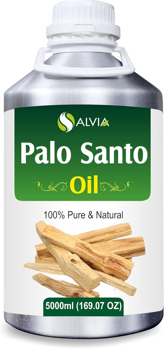 Palo Santo Oil (Bursera graveolens) Essential Oil 100% Pure & Natural Undiluted Unrefined Uncut Organic Standard Oil Therapeutic Grade Oil Aromatherapy Bulk Oil 5000ml/169fl oz