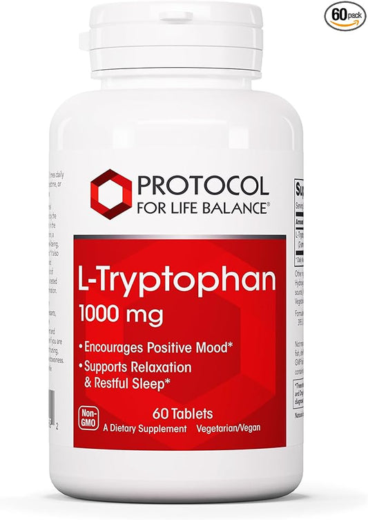 PROTOCOL FOR LIFE BALANCE L-Tryptophan 1000mg - Sleep Support Promotes Relaxation - 60 Tabs